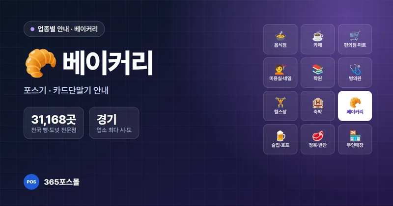 베이커리 포스기·카드단말기 안내 대표 이미지